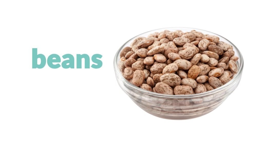 a glass bowl of beans